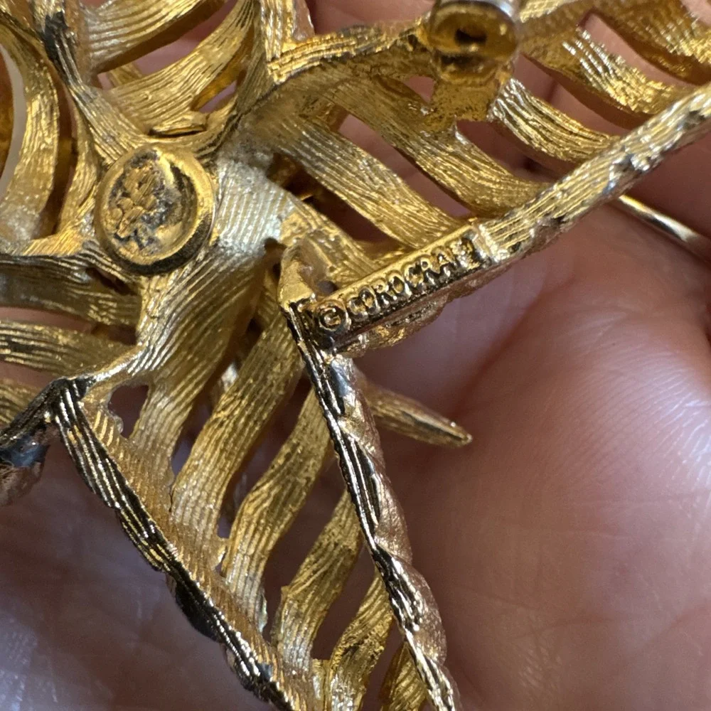 Coro Craft Vintage Gold Tone Large Starfish Star Brooch EUC Large